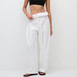 MATTEAU NWT Fisherman Drawcord Pants in white